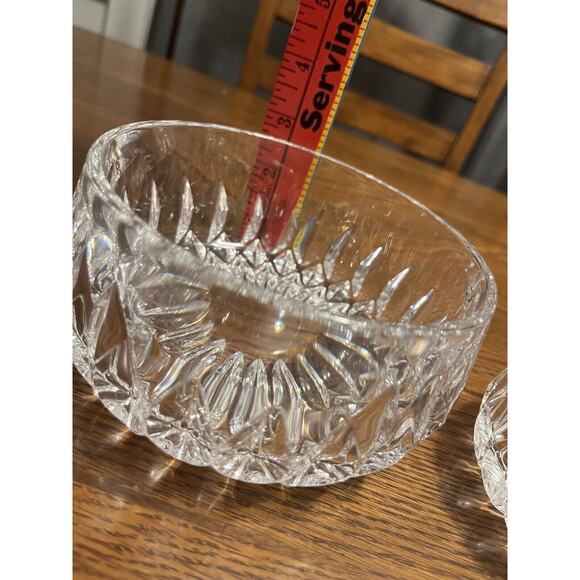 Althea Gorham Round Crystal Bowls Full Lead Cut C163 No Scratch Set Of 2 4” & 5” - Picture 4 of 11